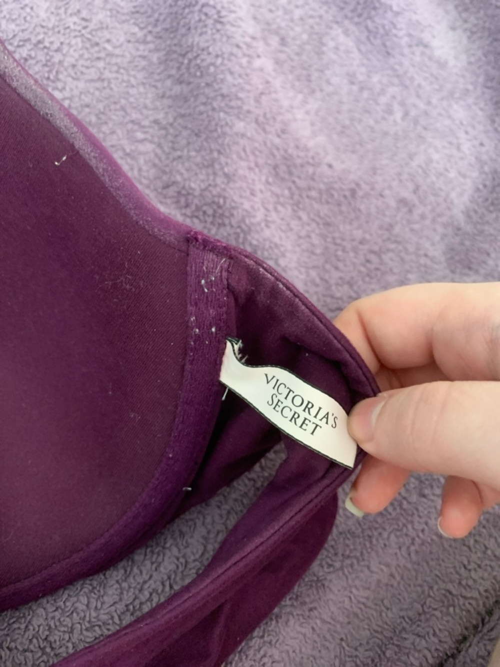Victoria's Secret Plum Lace Razor back Bra - Picture 2 of 2